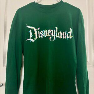 Disneyland Holiday Christmas Lights Green Long Sleeve Shirt XS